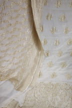 Dyeable Handloom Banarasi Georgette Two Piece Unstitched Suit Set - Luxurion World