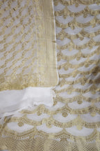 Dyeable Handloom Banarasi Georgette Two Piece Unstitched Suit Set - Luxurion World