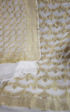 Dyeable Handloom Banarasi Georgette Two Piece Unstitched Suit Set - Luxurion World
