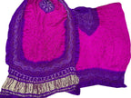 Pink Bandhani Gajji Silk Three Piece Unstitched Suit Set - Luxurion World