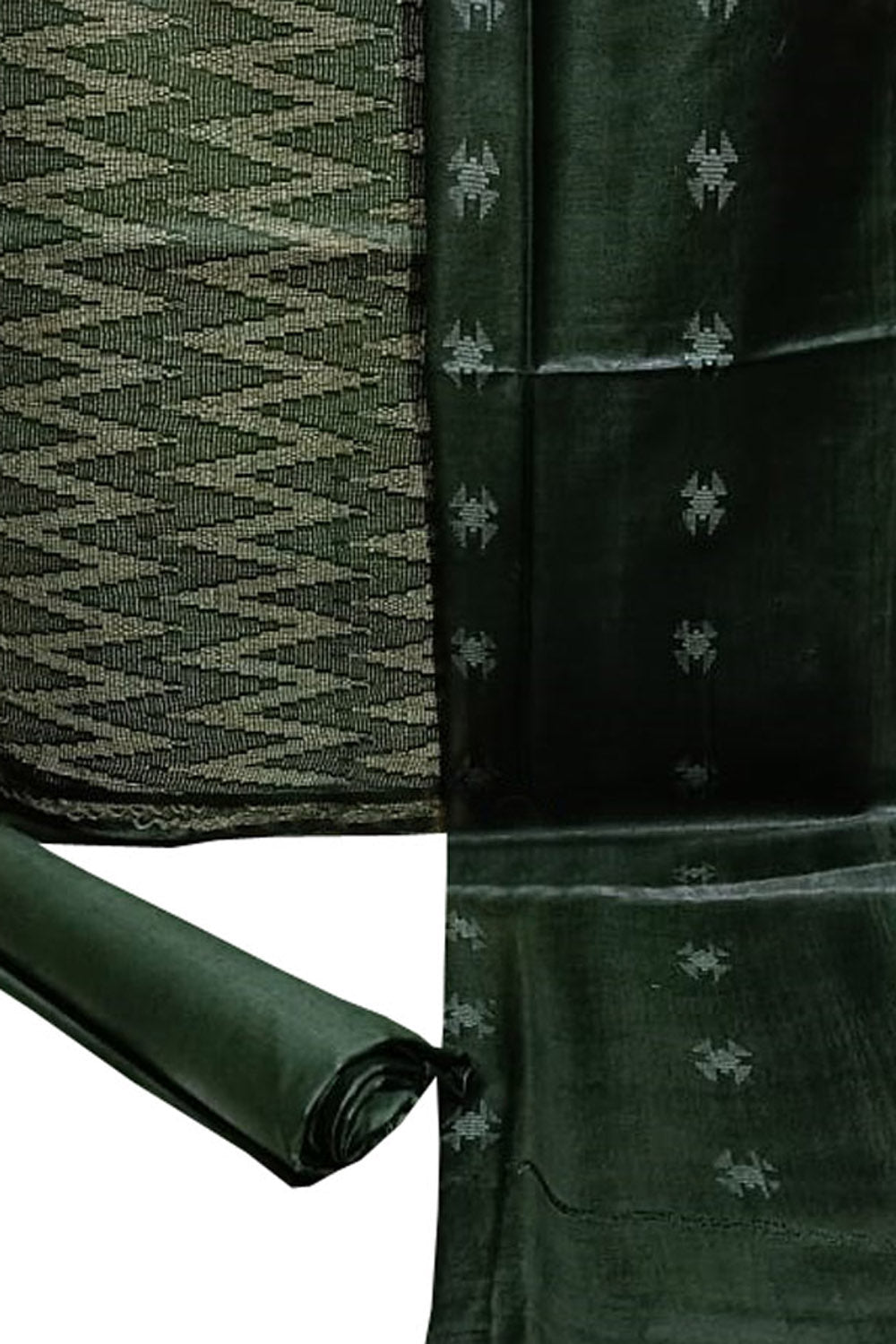Stylish Green Bhagalpur Cotton Silk Suit Set - Luxurion World