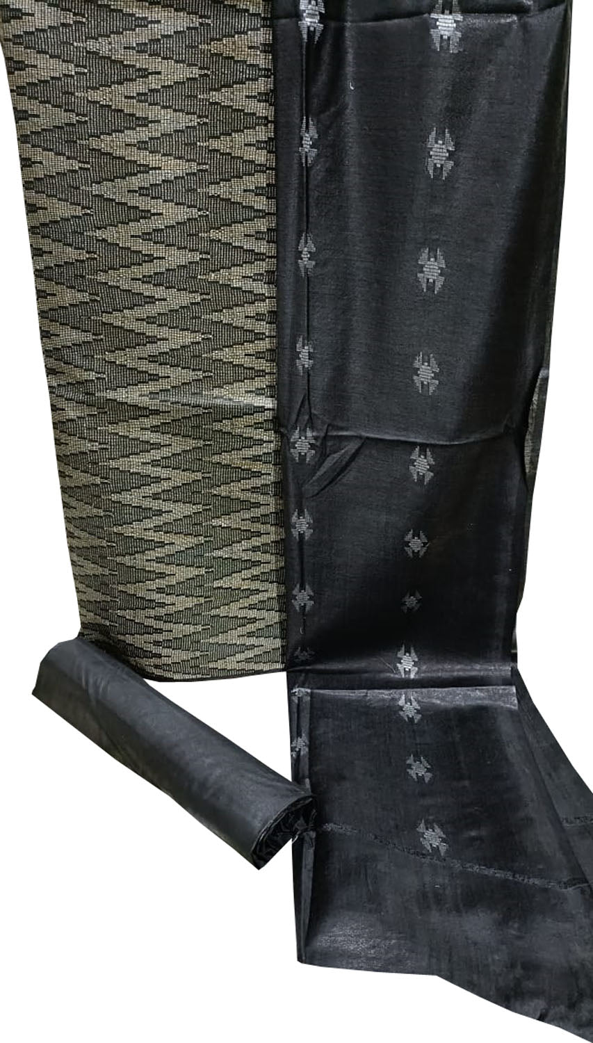 Stylish Black Bhagalpur Cotton Silk Suit Set - Luxurion World