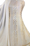 Dyeable Pure Georgette Mukaishwork Anarkali Unstitched Suit Set - Luxurion World