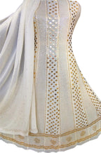 Dyeable Pure Georgette Mukaishwork Anarkali Unstitched Suit Set - Luxurion World