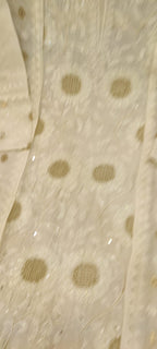 Dyeable Hand Embroidered Chikankari Chanderi Silk Two Piece Unstitched Suit Set - Luxurion World