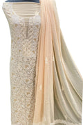 Charming Pastel Chikankari Georgette Suit Set - Unstitched - Luxurion World