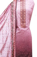 Pink Digital Printed Velvet Three Piece Unstitched Suit Set - Luxurion World