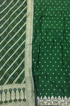 Green Gota Patti Work Banarasi Dola Silk Suit - Luxurion World