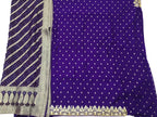 Purple Gota Patti Work Banarasi Dola Silk Suit - Luxurion World