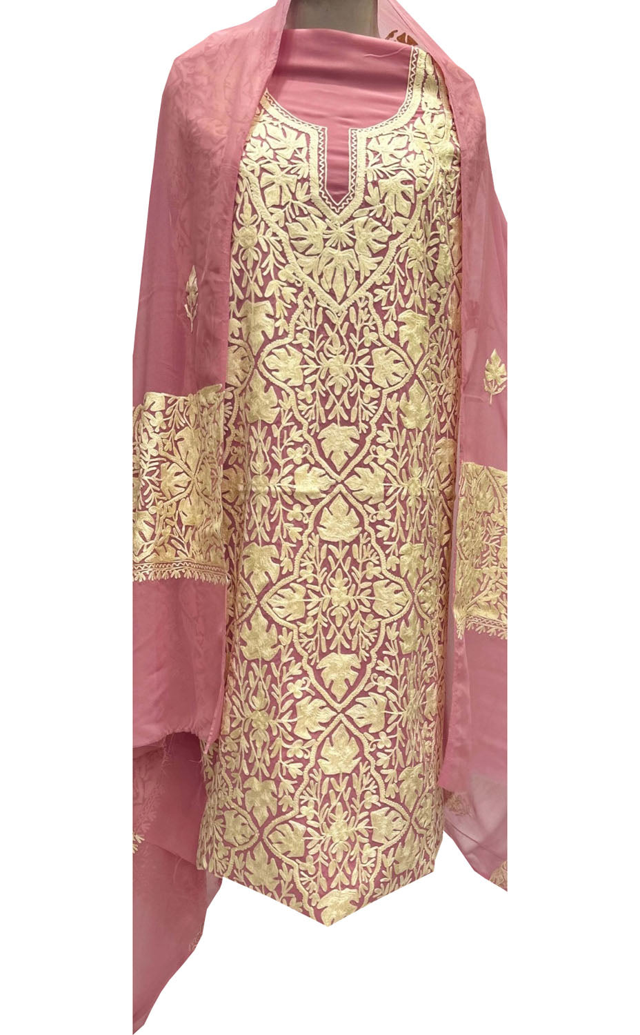 Stunning Kashmiri Aari Work Georgette Suit Set - 20% Off! – Luxurion World