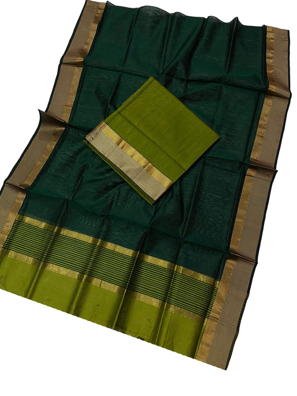 Get Stylish with Green Maheshwari Cotton Silk Suit Set - Shop Now! - Luxurion World