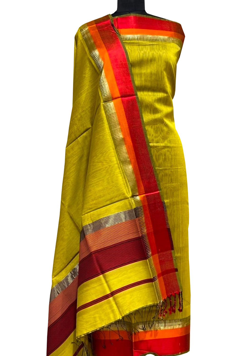 Stylish Green Maheshwari Cotton Silk Suit - Luxurion World