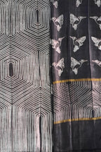 Elegant Black Shibori Cotton Silk Suit Set: Versatile Fashion Ensemble - Luxurion World