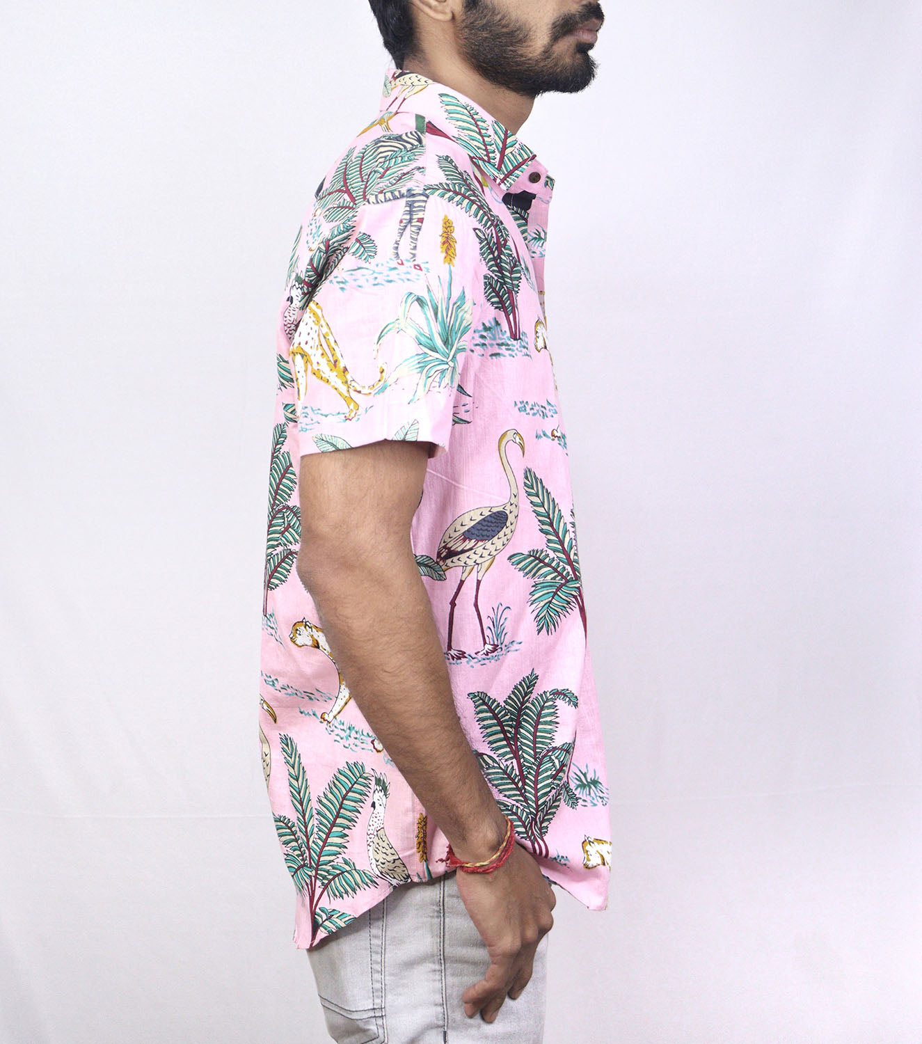 Pink  Tropical Printed Shirt - Luxurion World