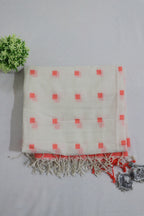 Off White Cotton Jamdani Dupatta - Luxurion World