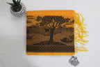 Orange Banarasi Chanderi Silk Ghat Design Dupatta - Luxurion World