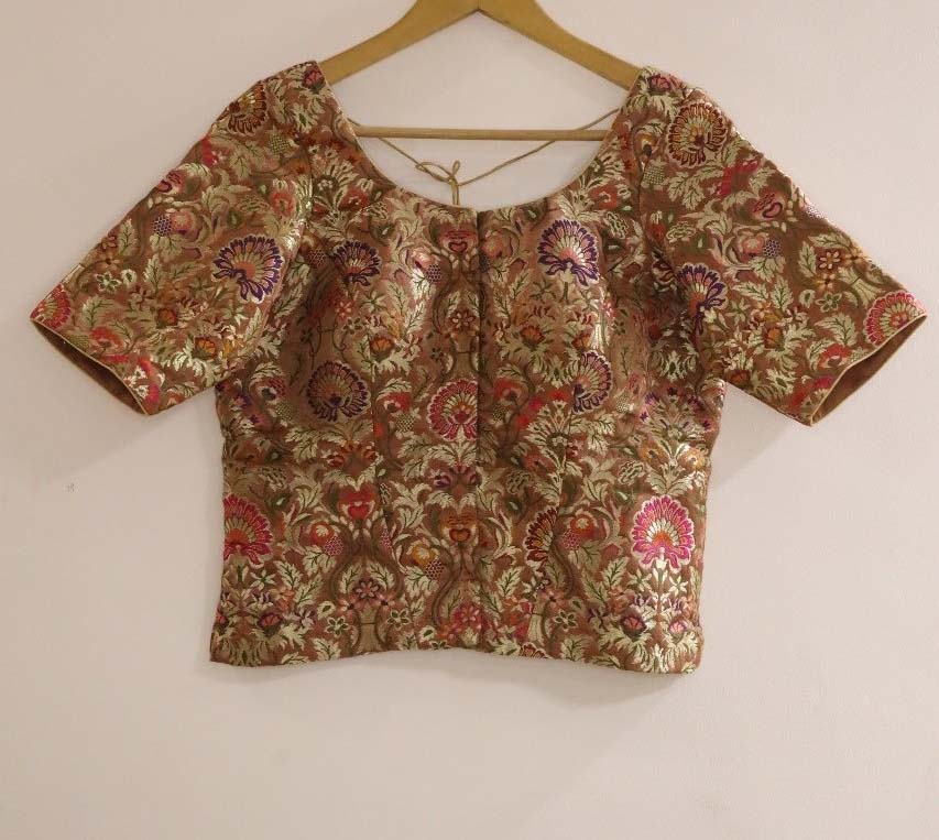 Pastel Kim Khwab Silk  Blouse - Luxurion World