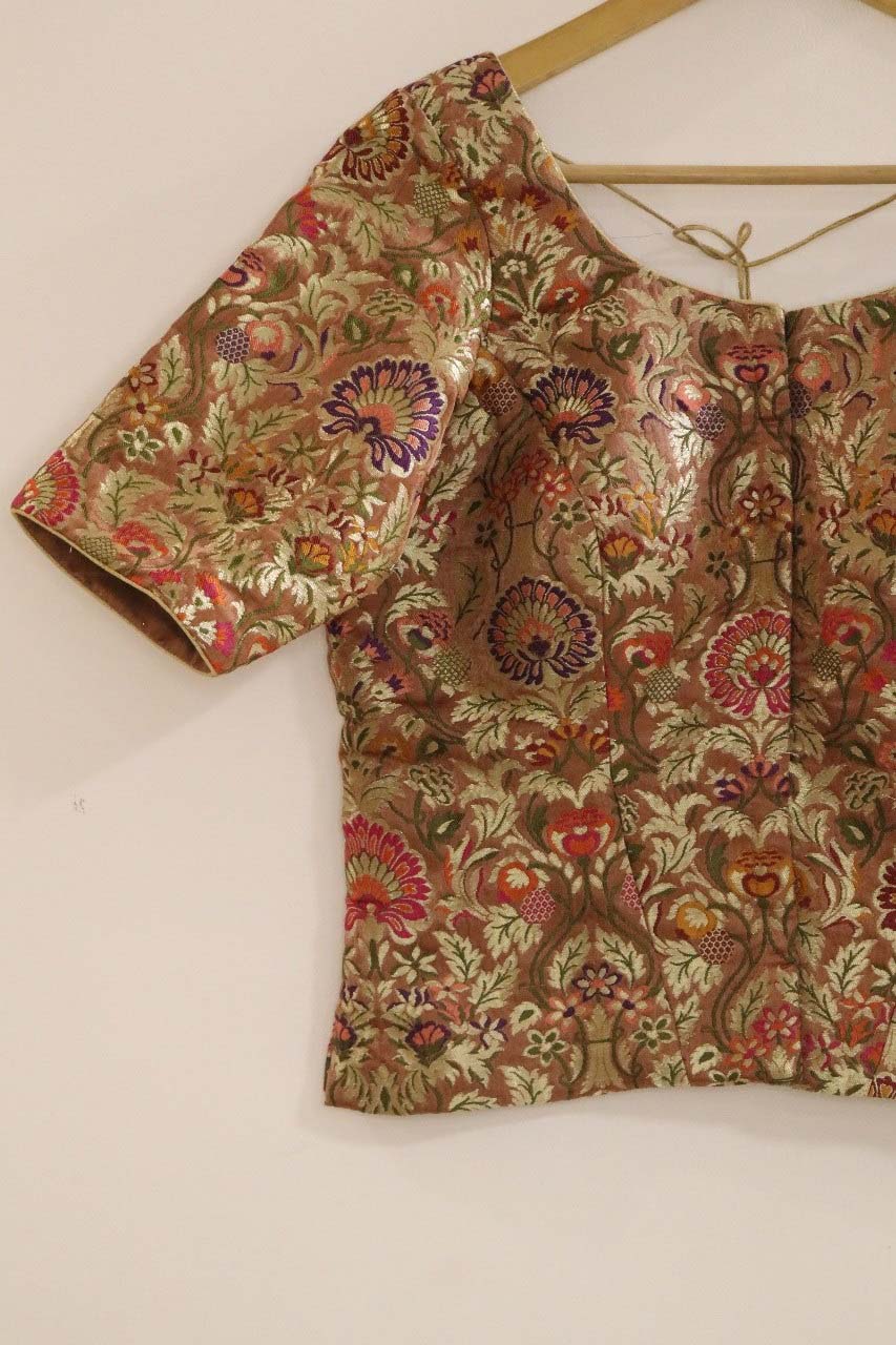 Pastel Kim Khwab Silk  Blouse - Luxurion World