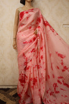 Pink Trendy Uppada Silk Tie And Dye Print Saree - Luxurion World