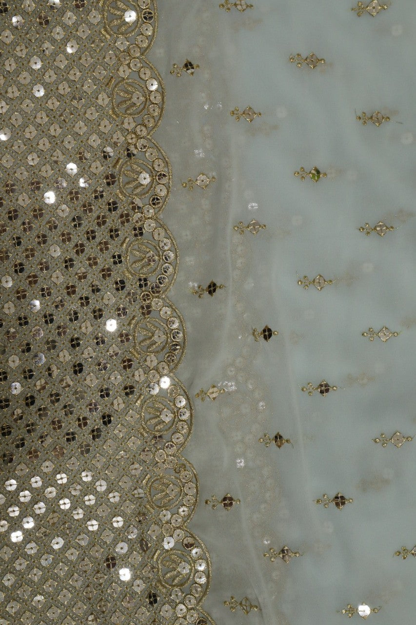 Blue Trendy Georgette Fabric ( 1 Mtr ) - Luxurion World