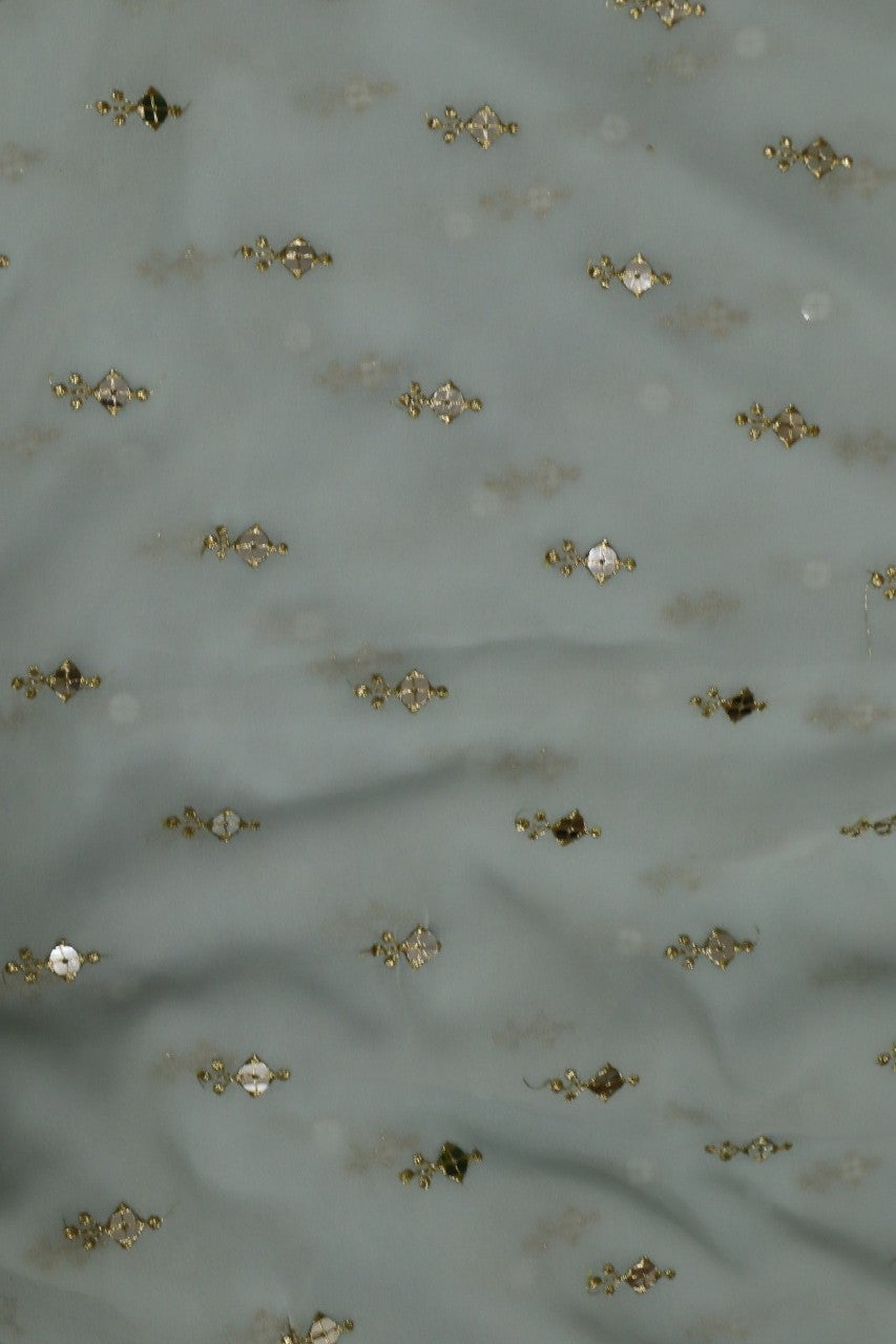 Blue Trendy Georgette Fabric ( 1 Mtr ) - Luxurion World