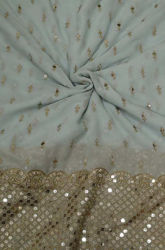 Blue Trendy Georgette Fabric ( 1 Mtr ) - Luxurion World