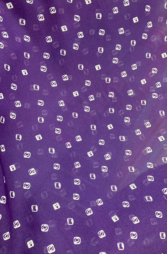 Purple Trendy Georgette Fabric ( 1 mtr) - Luxurion World