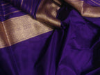 Purple Handloom Banarasi Pure Katan Silk Saree - Luxurion World
