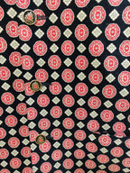 Black Digital Printed Velvet Nehru Jacket - Luxurion World