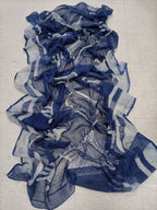 Blue Block Printed Kota Dupatta - Luxurion World