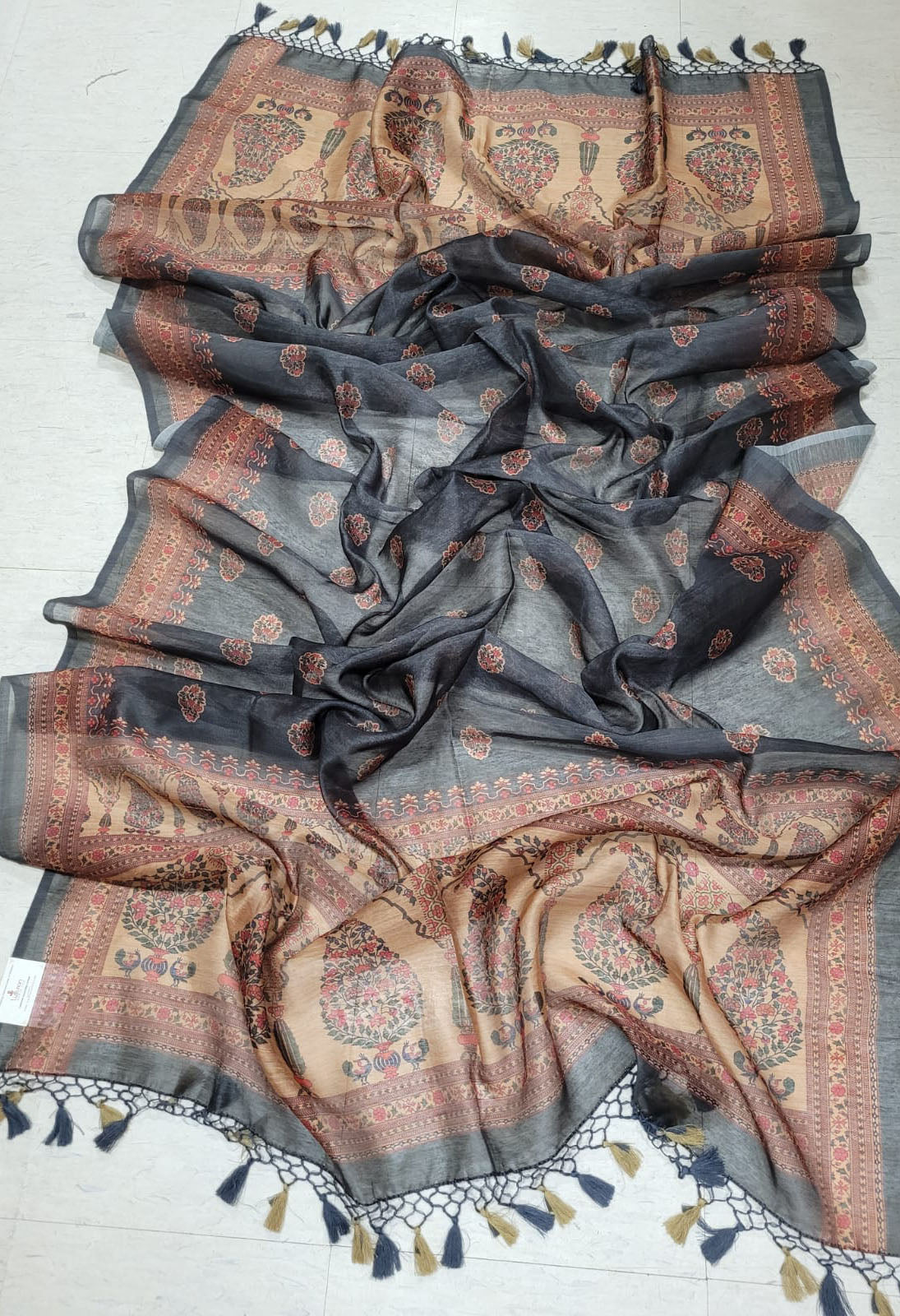 Multicolor Digital Printed Chanderi Silk Dupatta - Luxurion World