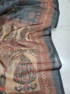 Multicolor Digital Printed Chanderi Silk Dupatta - Luxurion World