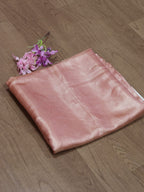 Pink Plain Soft Tissue Katan Silk Fabric ( 1 mtr) - Luxurion World