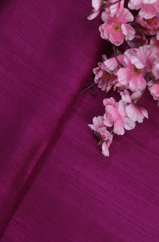 Purple Plain Pure Raw Silk Fabric ( 1 Mtr ) - Luxurion World