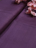 Purple Plain Pure Silk Fabric ( 2.5 Mtr ) - Luxurion World