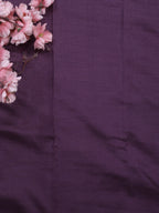 Purple Plain Pure Silk Fabric ( 2.5 Mtr ) - Luxurion World