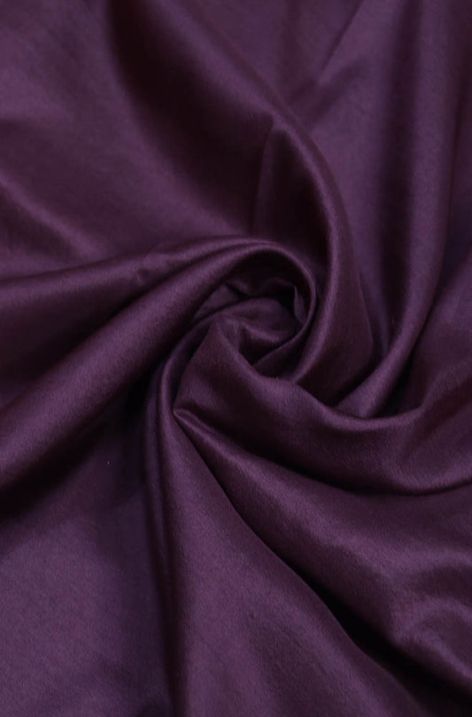 Purple Plain Pure Silk Fabric ( 1 Mtr ) - Luxurion World