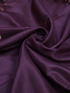 Purple Plain Pure Silk Fabric ( 2.5 Mtr ) - Luxurion World