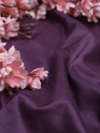Purple Plain Pure Silk Fabric ( 2.5 Mtr ) - Luxurion World