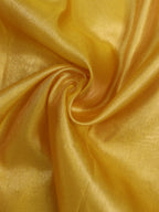 Yellow Plain Soft Tissue Katan Silk Fabric ( 1 Mtr ) - Luxurion World