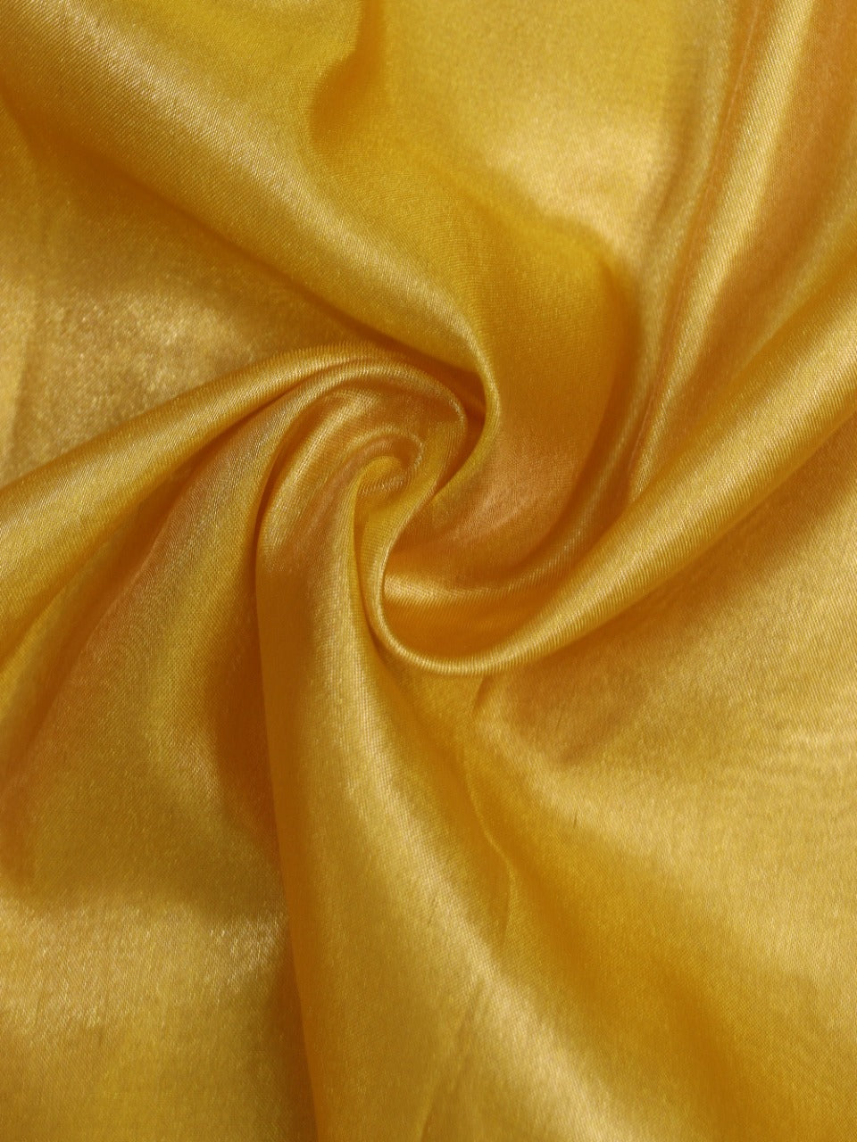Yellow Plain Soft Tissue Katan Silk Fabric ( 1 Mtr ) - Luxurion World