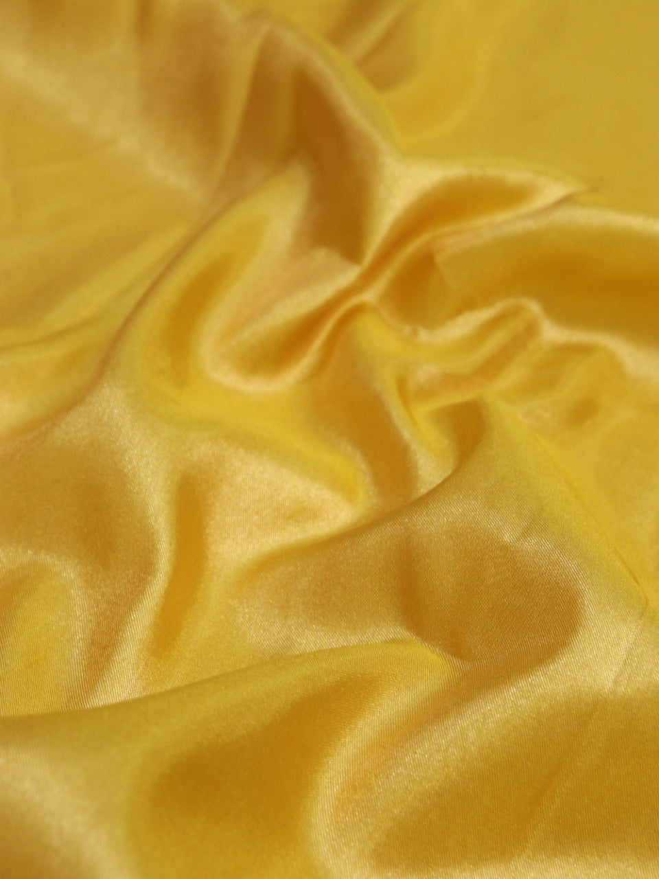 Yellow Plain Soft Tissue Katan Silk Fabric ( 1 Mtr ) - Luxurion World