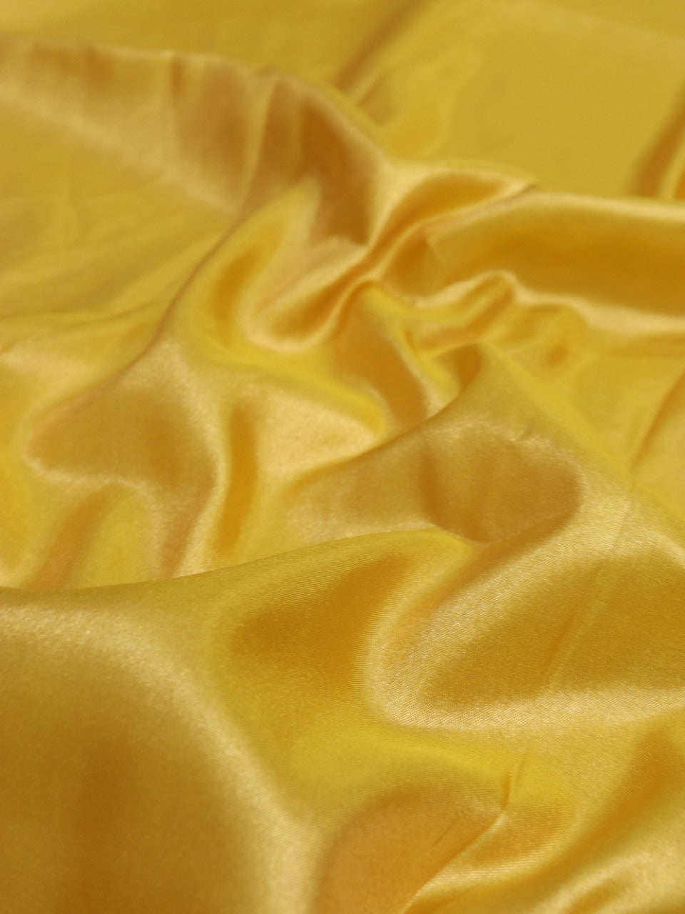 Yellow Plain Soft Tissue Katan Silk Fabric ( 1 Mtr ) - Luxurion World