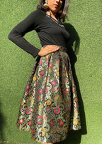 Black Banarasi Kim Khwab Skirt - Luxurion World