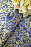 Black Banarasi Silk Fabric ( 1 Mtr ) - Luxurion World