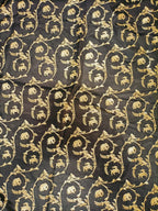 Black Banarasi Silk Fabric (1Mtr) - Luxurion World