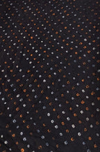 Black Bandhani Cotton Silk Fabric (  1 Mtr ) - Luxurion World