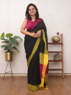 Elegant Black Bengal Cotton Saree Collection - Luxurion World