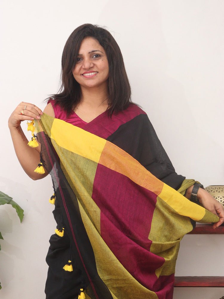Elegant Black Bengal Cotton Saree Collection - Luxurion World
