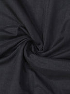 Black Bengal Plain Cotton Saree - Luxurion World